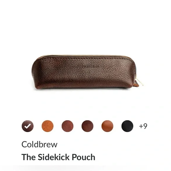 Portland Leather Classic METRO CROSSBODY & Sidekick Makeup Pouch in Coldbrew - Picture 8 of 9